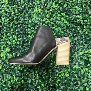 dolce vita black mules with snakeskin